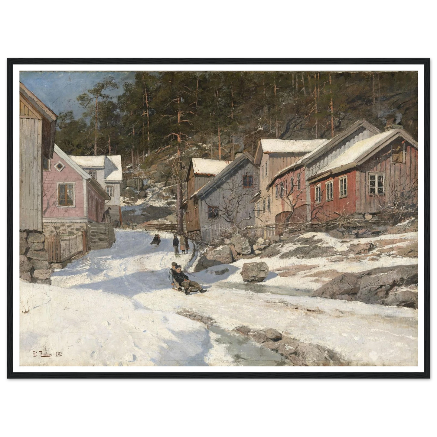 Street in Kragerø (1882) Art Print | Frits Thaulow-Quipham Collections
