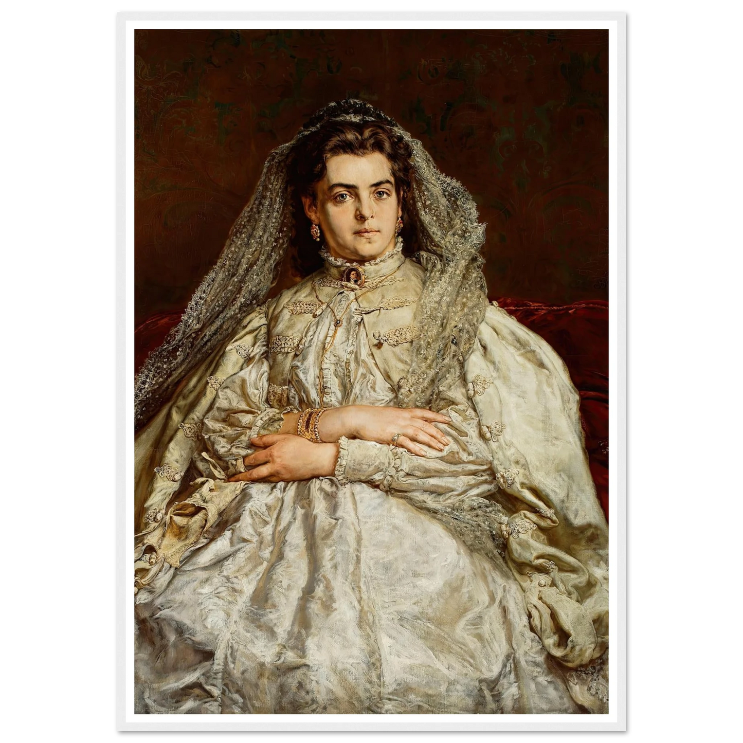 Portrait of artist’s wife, Teodora née Giebułtowska (1879) Art Print | Jan Matejko-Quipham Collections