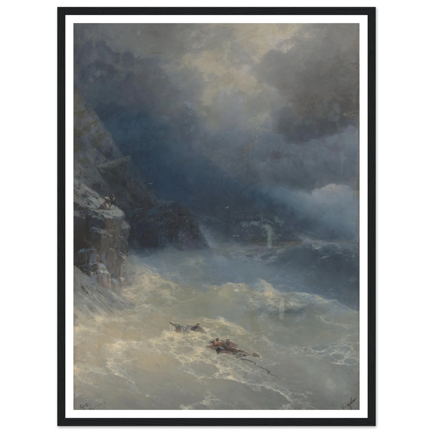 The storm at Cape Aya (1899) Art Print | Ivan Konstantinovich Aivazovsky-Quipham Collections