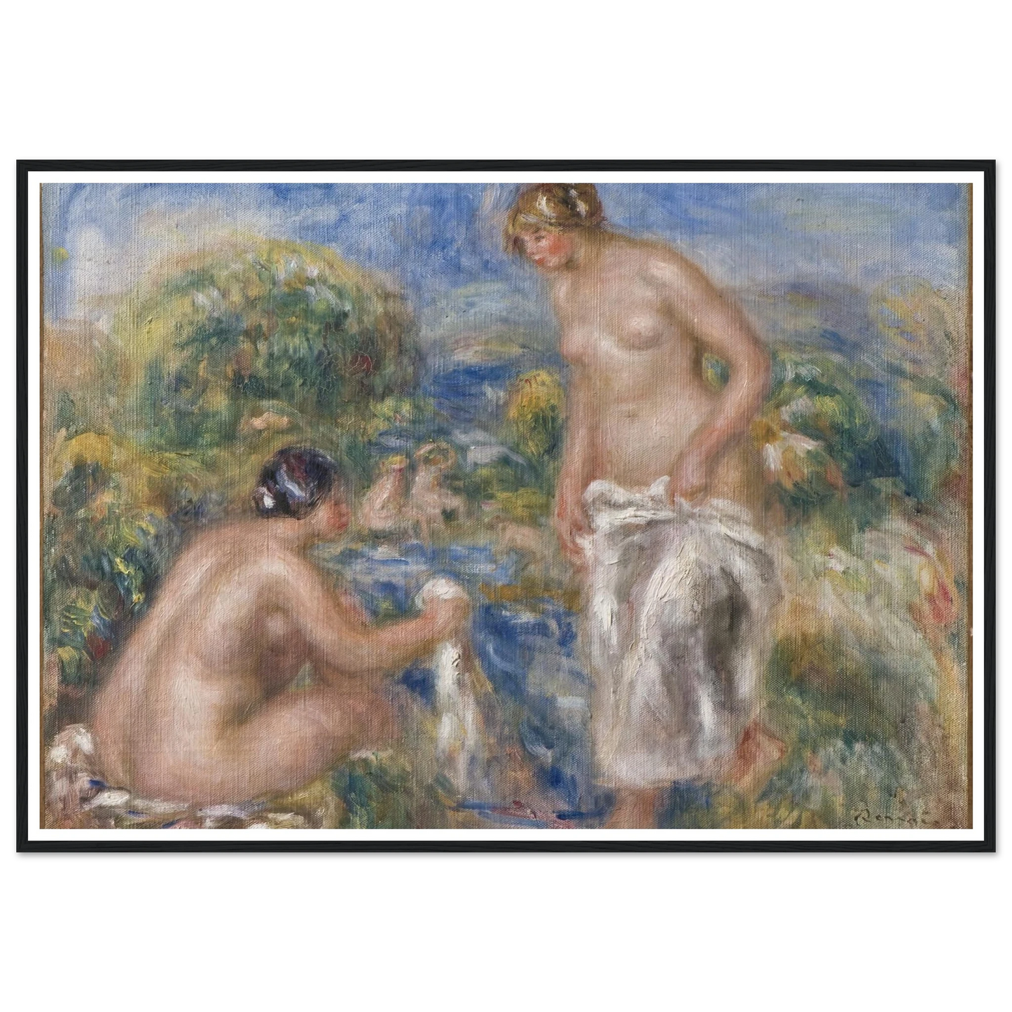 Bathing Women Art Print | Pierre Auguste Renoir-Quipham Collections