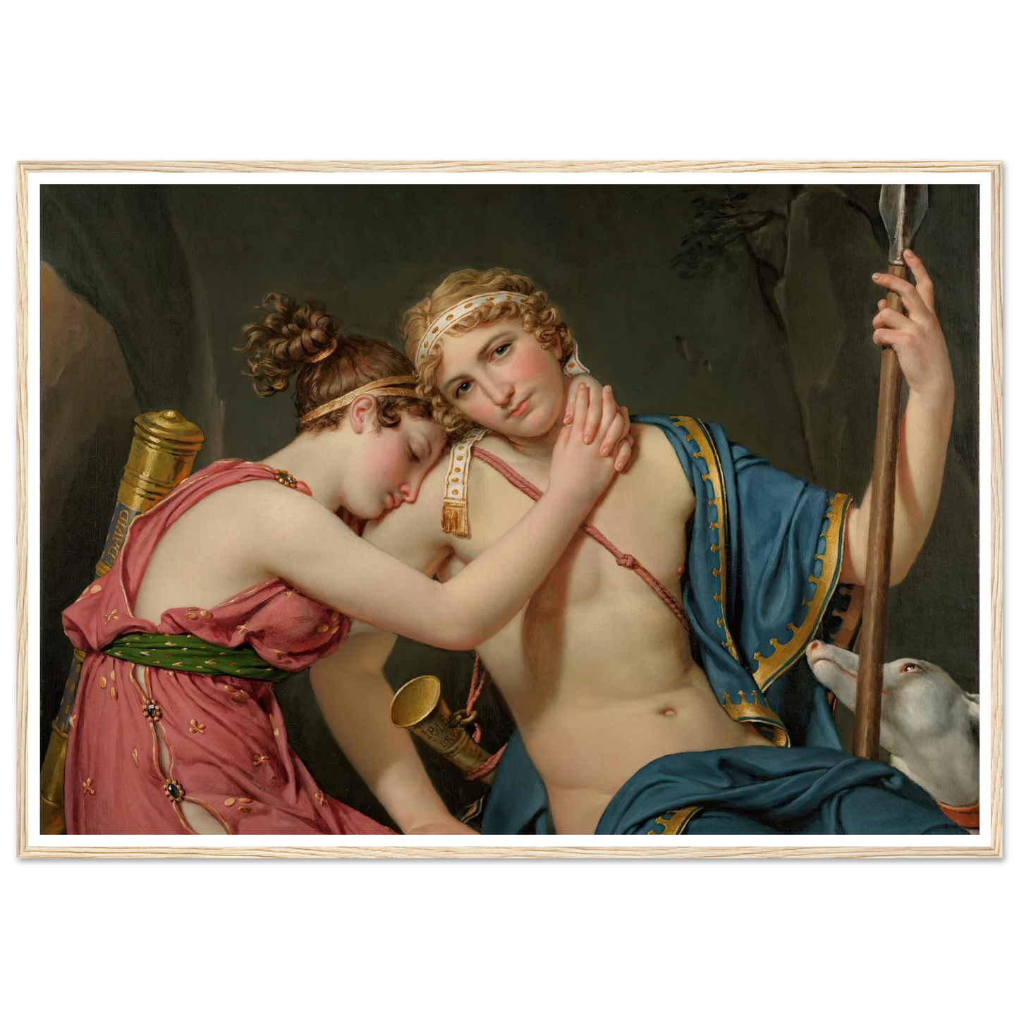 The Farewell Of Telemachus And Eucharis (1818) Art Print | Jacques Louis David-Quipham Collections