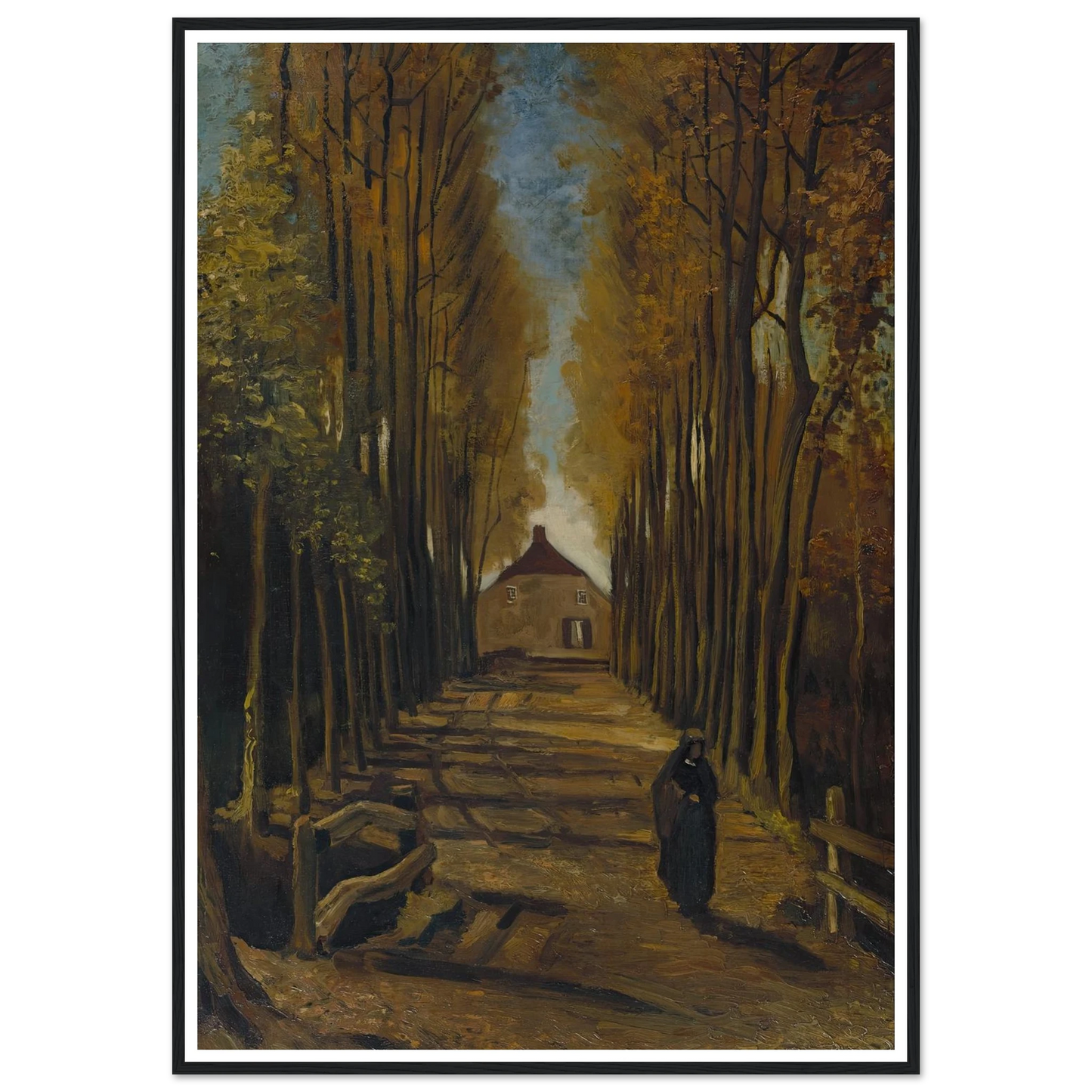 Avenue of Poplars in Autumn (1884) Art Print | Vincent van Gogh-Quipham Collections