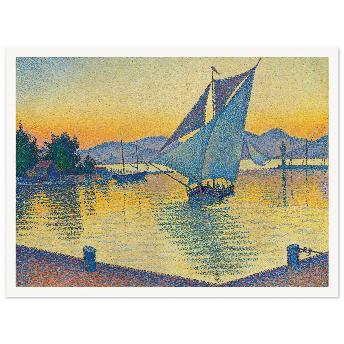 Le Port Au Soleil Couchant, Opus 236 (Saint-Tropez) (1892) Art Print | Paul Signac-Quipham Collections