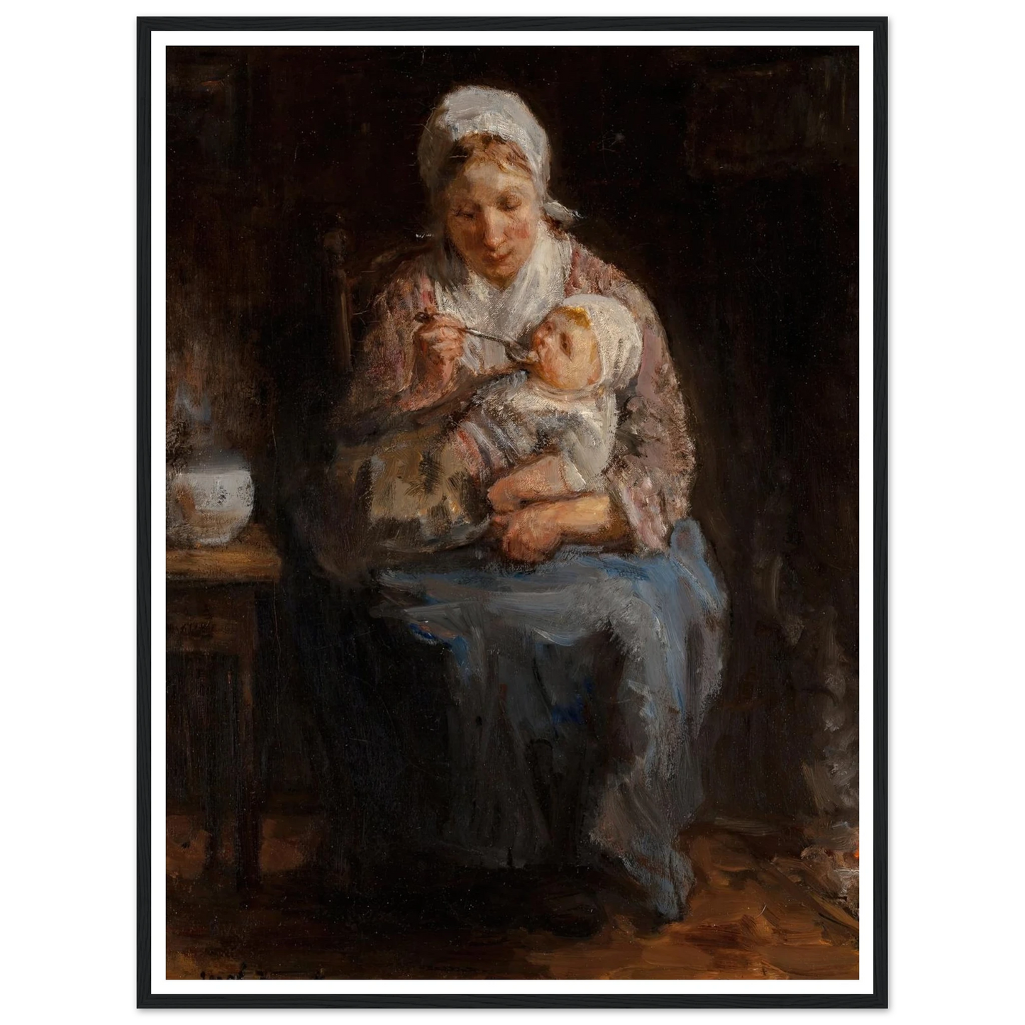 Sollicitude maternelle (Maternal solicitude) Art Print | Jozef Israels-Quipham Collections