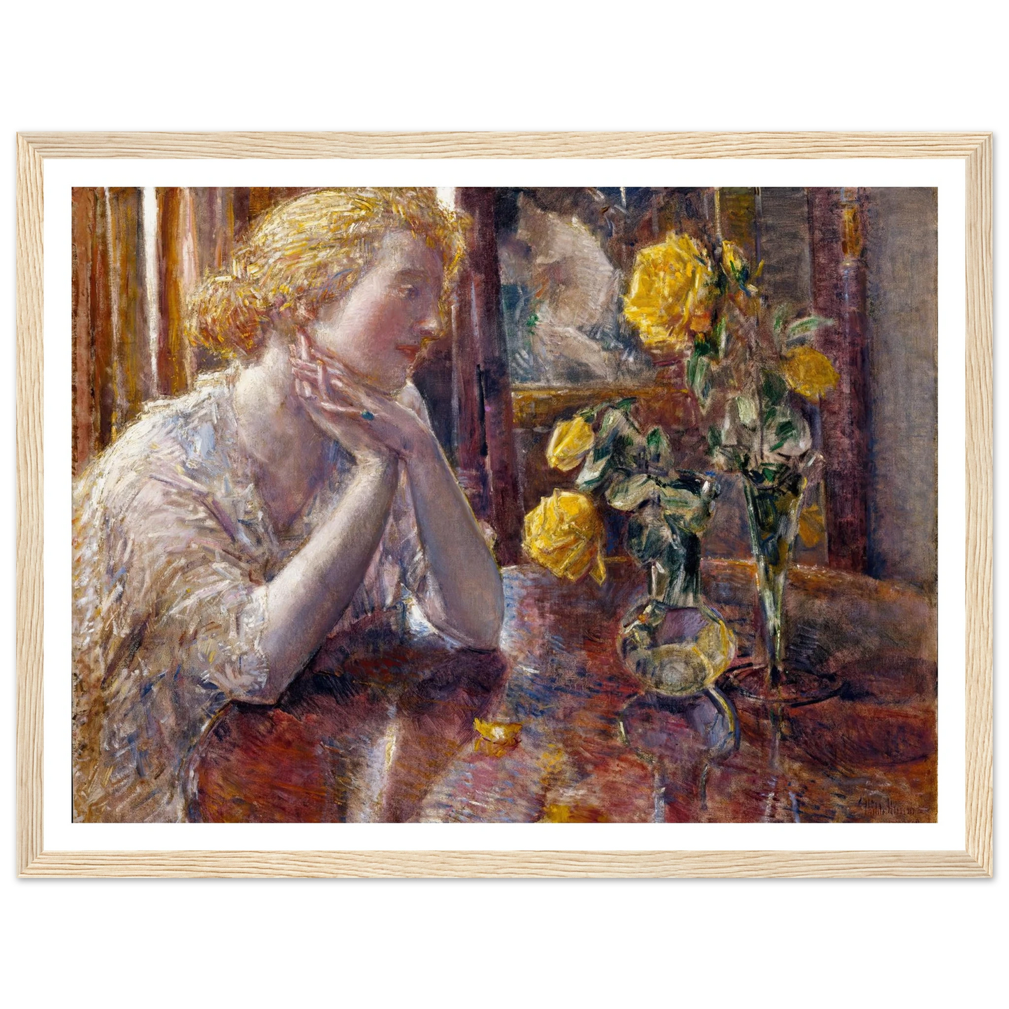 Maréchal Niel Roses (1919) Art Print | Childe Hassam-Quipham Collections