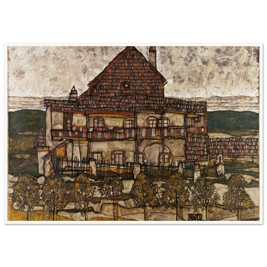 House with Shingle Roof (Old House II) (1915) Art Print | Egon Schiele-Quipham Collections