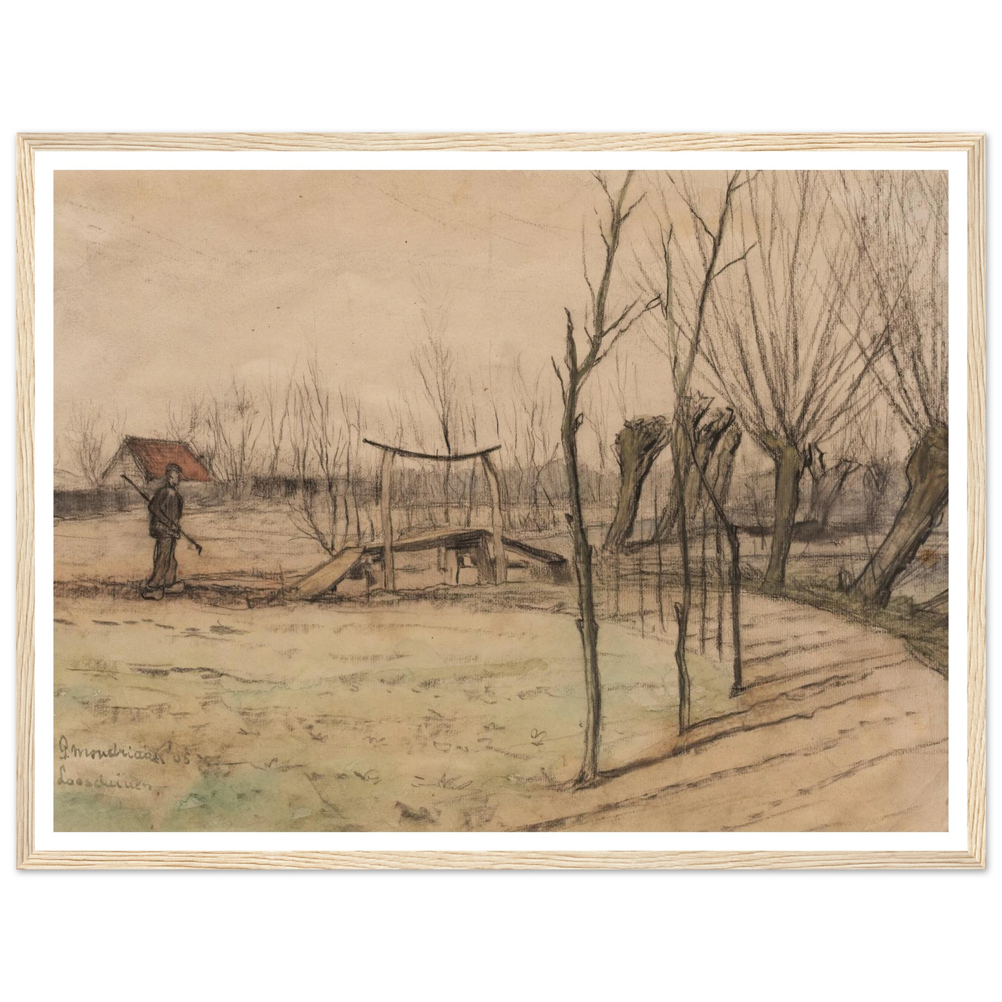 Landscape at Loosduinen (1905) Art Print | Piet Mondrian-Quipham Collections