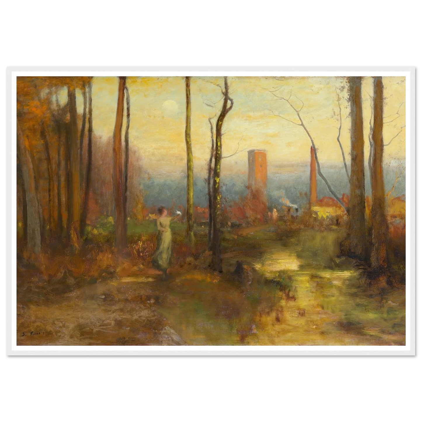 The Mill Stream, Montclair, New Jersey (c. 1888) Art Print | George Inness-Quipham Collections