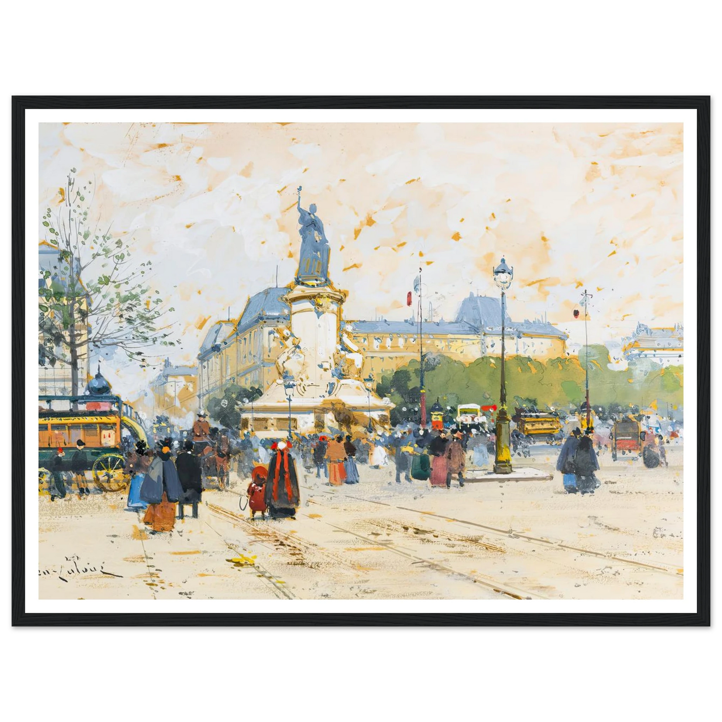 La Place De La République Art Print | Eugene Galien Laloue-Quipham Collections