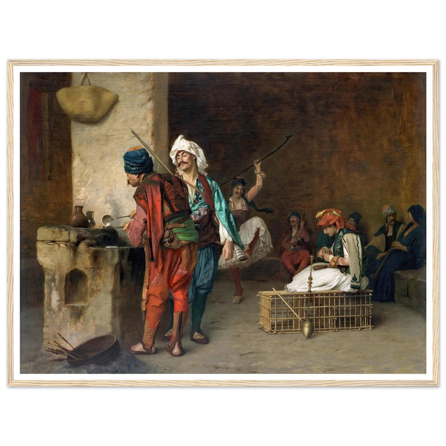 Cafe House-Cairo (Casting Bullets) (1884 or earlier) Art Print | Jean Leon Gerome-Quipham Collections