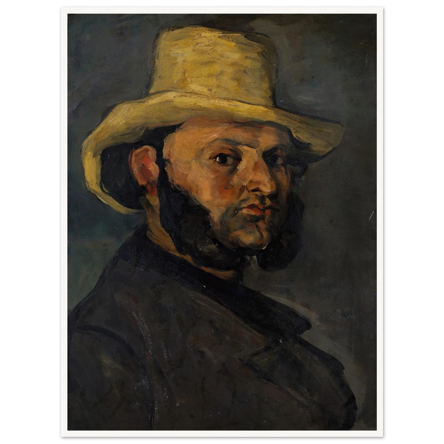 Gustave Boyer (b. 1840) in a Straw Hat (1870–71) Art Print | Paul Cezanne-Quipham Collections