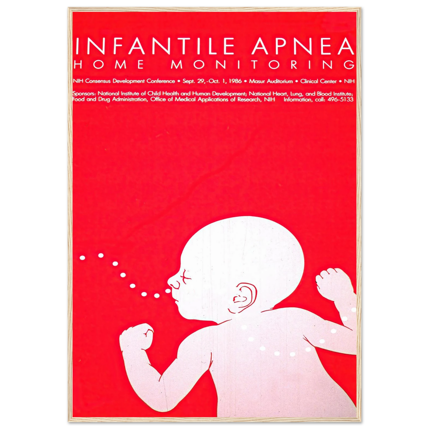 Infantile apnea home monitoring (1986) Art Print | National Institutes of Health-Quipham Collections