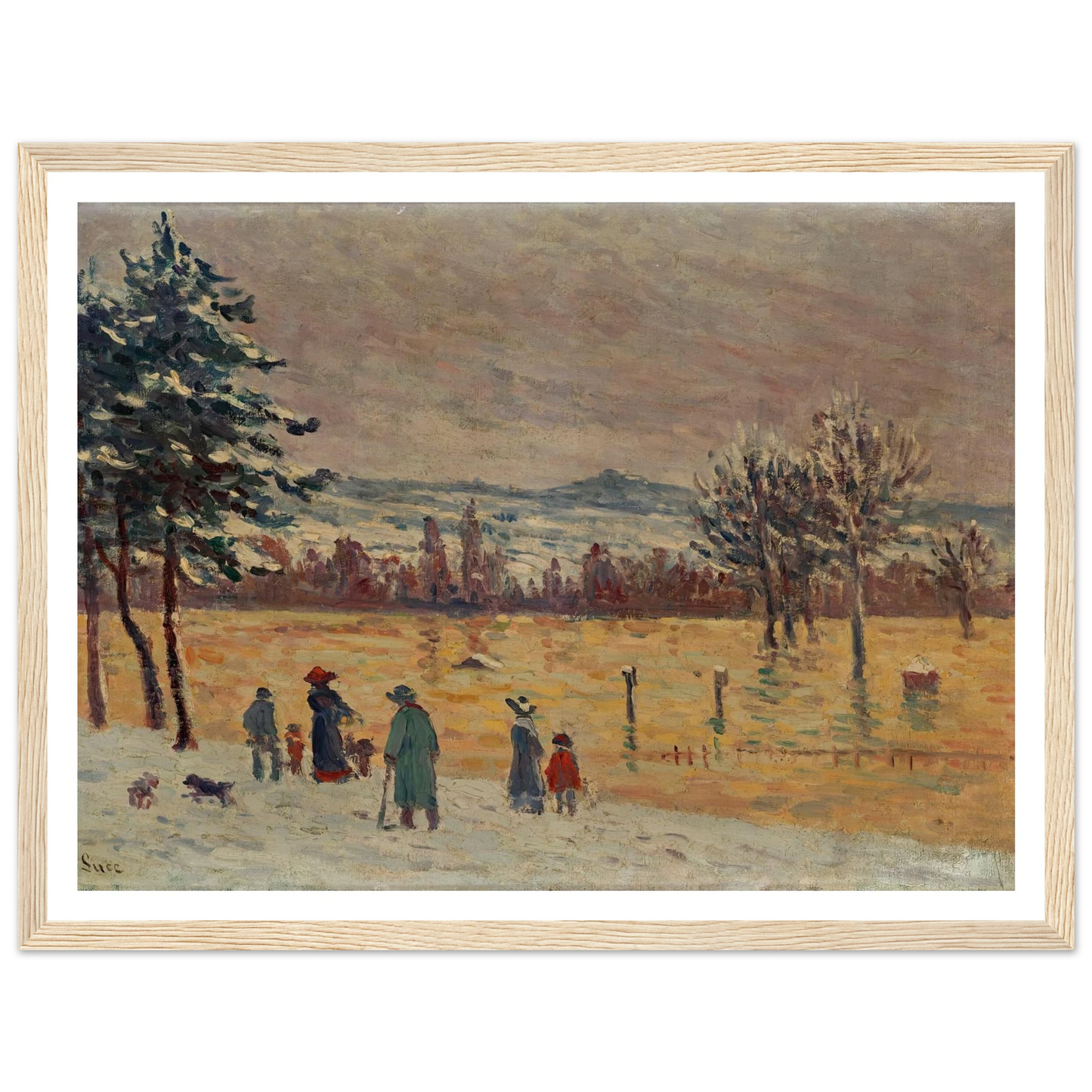 L’Inondation à Longchamp (1912) Art Print | Maximilien Luce-Quipham Collections