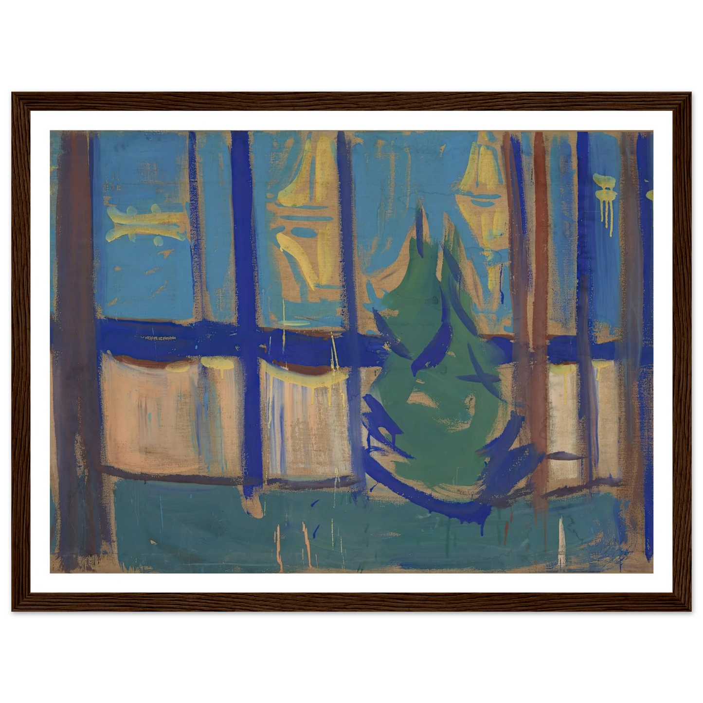 Beach Landscape with Trees and Boats (1905–06) Art Print | Edvard Munch-Quipham Collections