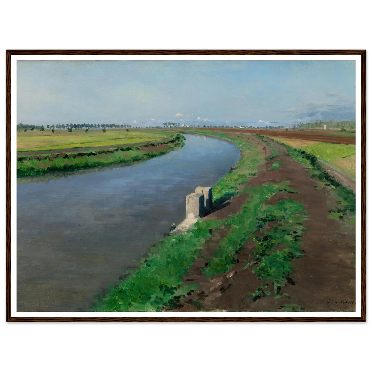 Banks of a Canal, near Naples (c.1872) Art Print | Gustave Caillebotte-Quipham Collections