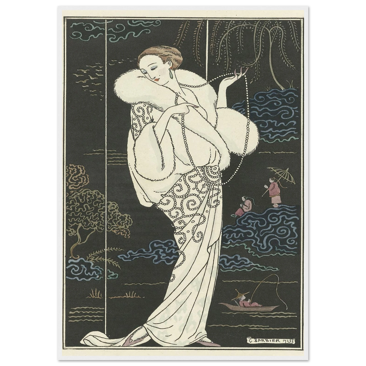 Manteau de velours (1913) Art Print | George Barbier-Quipham Collections