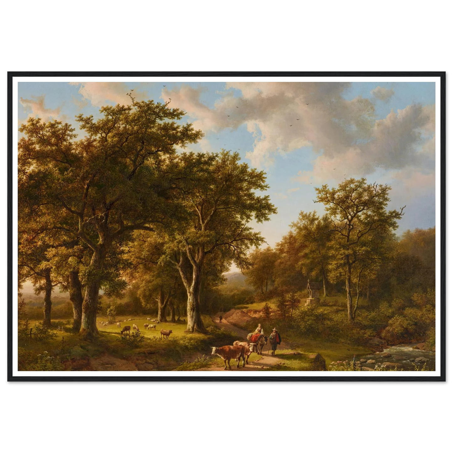Waldlandschaft mit Hirten und Vieh Art Print | Barend Cornelis Koekkoek-Quipham Collections