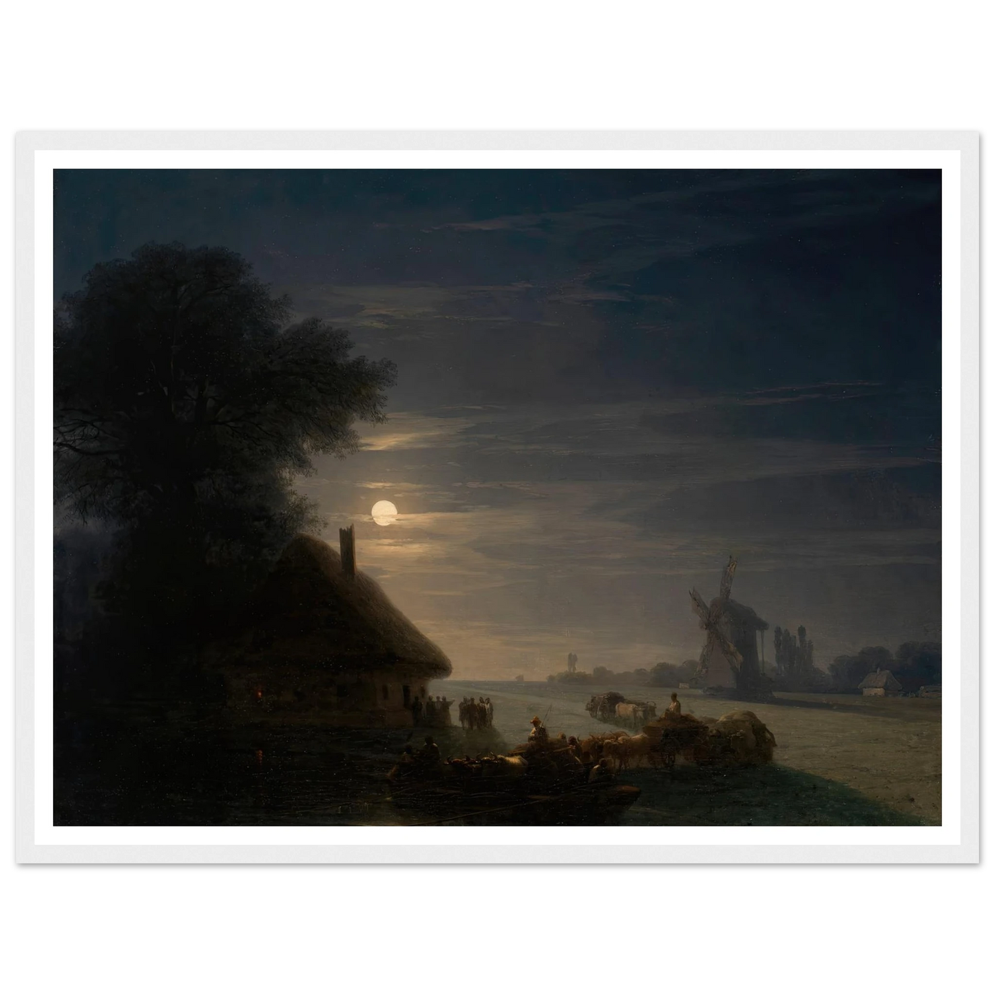 Ukrainian Landscape at Night (1870) Art Print | Ivan Konstantinovich Aivazovsky-Quipham Collections