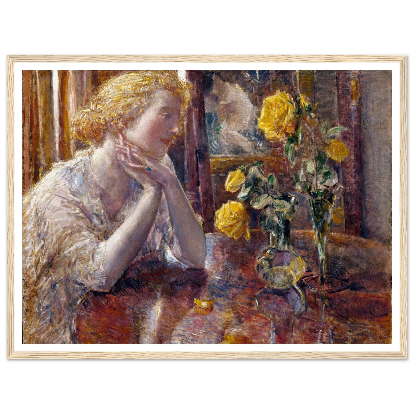 Maréchal Niel Roses (1919) Art Print | Childe Hassam-Quipham Collections