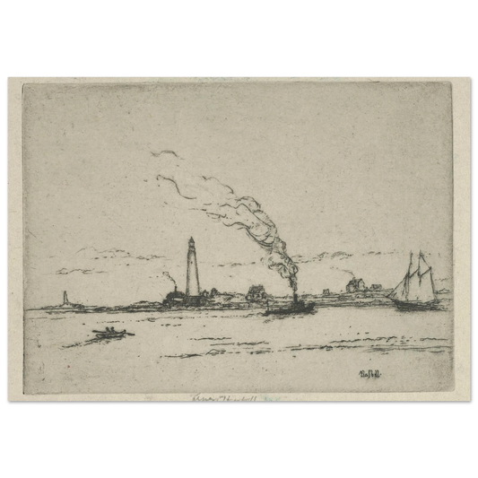 Boston Light (circa 1911) Art Print | Ernest Haskell-Quipham Collections