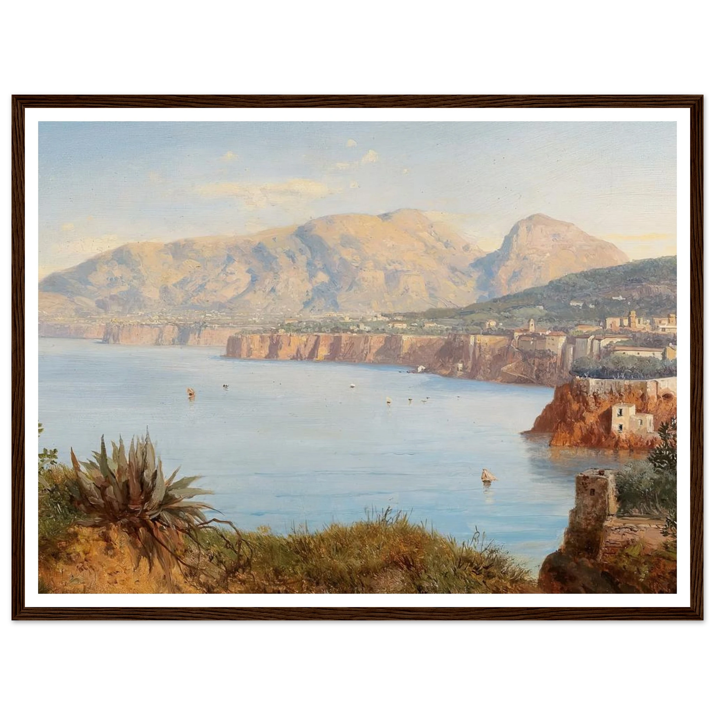 Coastal Landscape In Sorrento Near Naples Art Print | Albert Zimmermann-Quipham Collections