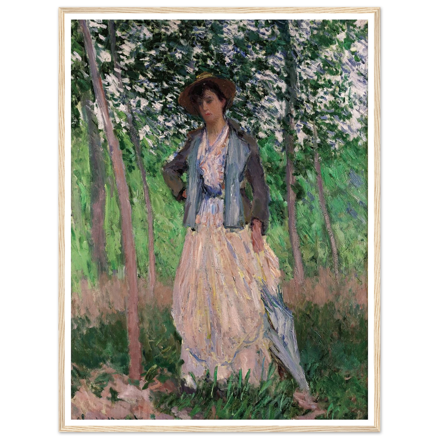 The Stroller (Suzanne Hoschedé, later Mrs. Theodore Earl Butler, 1868–1899) (1887) Art Print | Claude Monet-Quipham Collections