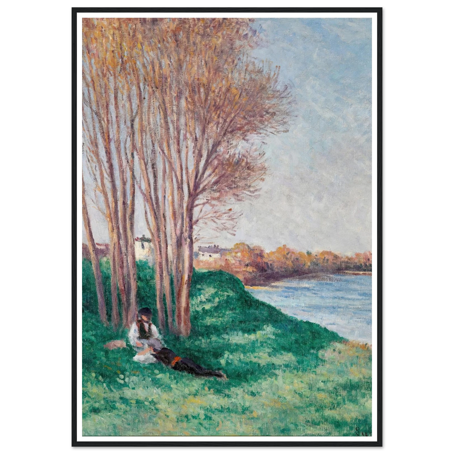 Le Repos sur les Bords de la Loire à Saint-Ay (circa 1910-12) Art Print | Maximilien Luce-Quipham Collections