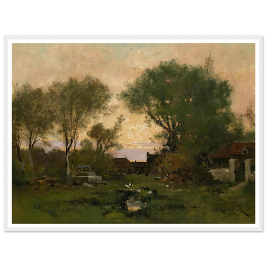 Abendstimmung Art Print | Eugene Galien Laloue - Framed Poster - 30x40 cm / 12x16″ - Black frame