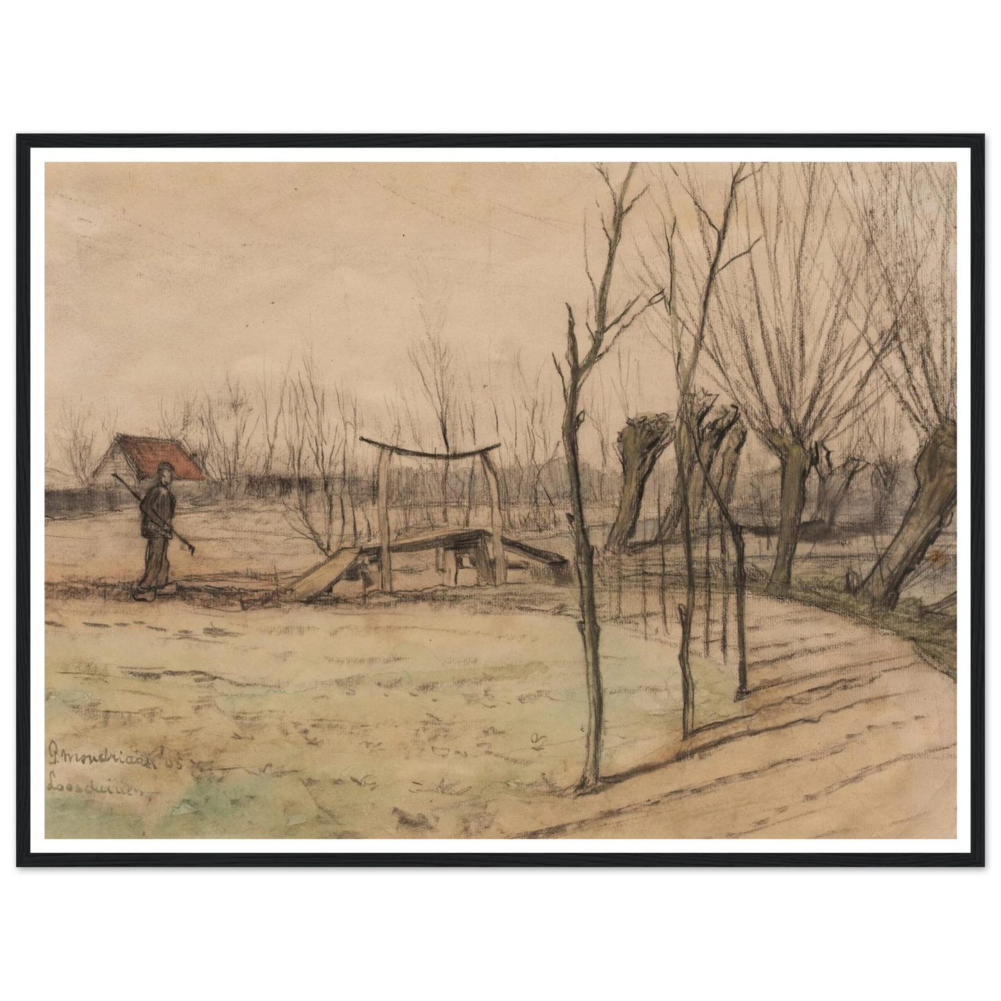 Landscape at Loosduinen (1905) Art Print | Piet Mondrian-Quipham Collections