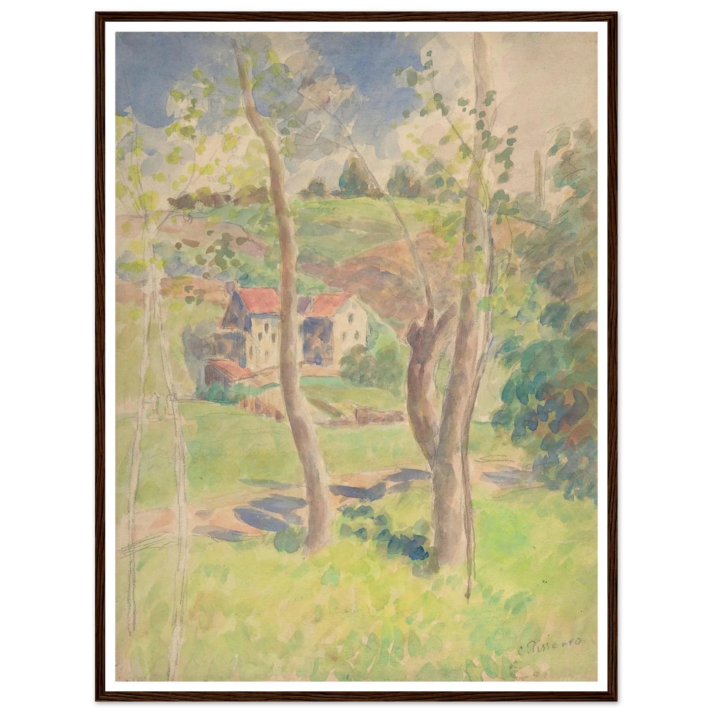Landscape (second half 19th century) Art Print | Camille Pissarro-Quipham Collections