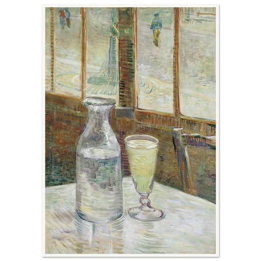 Café table with absinth (1887) Art Print | Vincent van Gogh - Framed Poster - 30x40 cm / 12x16″ - Black frame