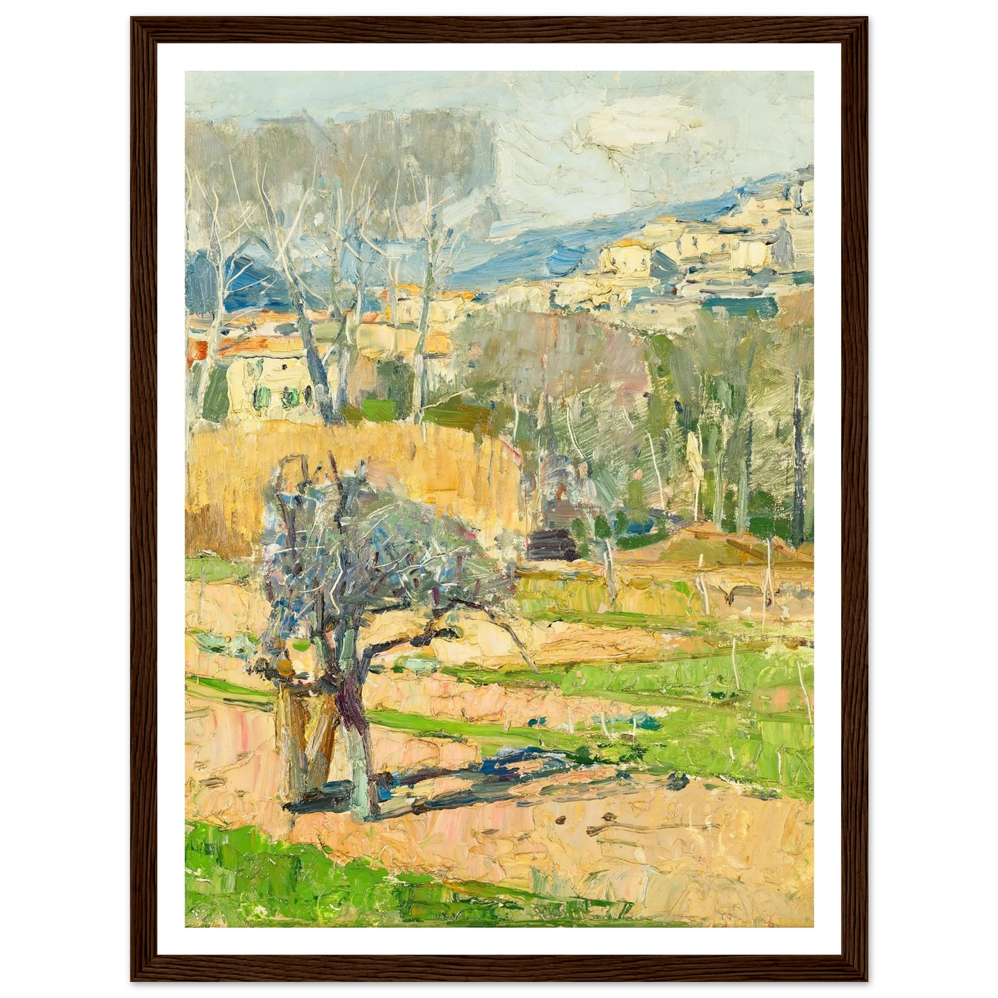 Cagnes (1934) Art Print | Carl Moll - Framed Poster - 30x40 cm / 12x16″ - Black frame