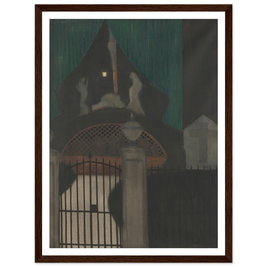 Calvarie en vagevuur te Oostende (1908) Art Print | Leon Spilliaert - Framed Poster - 30x40 cm / 12x16″ - Black frame