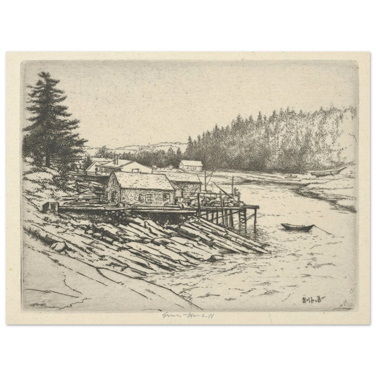 Carrying Place (1923) Art Print | Ernest Haskell - Framed Poster - 30x40 cm / 12x16″ - Black frame