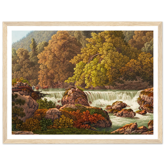 Cascade derrière le Martinet Art Print | Peter Birmann - Framed Poster - 30x40 cm / 12x16″ - Black frame