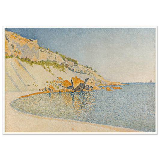 Cassis, Cap Lombard, Opus 196 Art Print | Paul Signac - Framed Poster - 30x40 cm / 12x16″ - Black frame