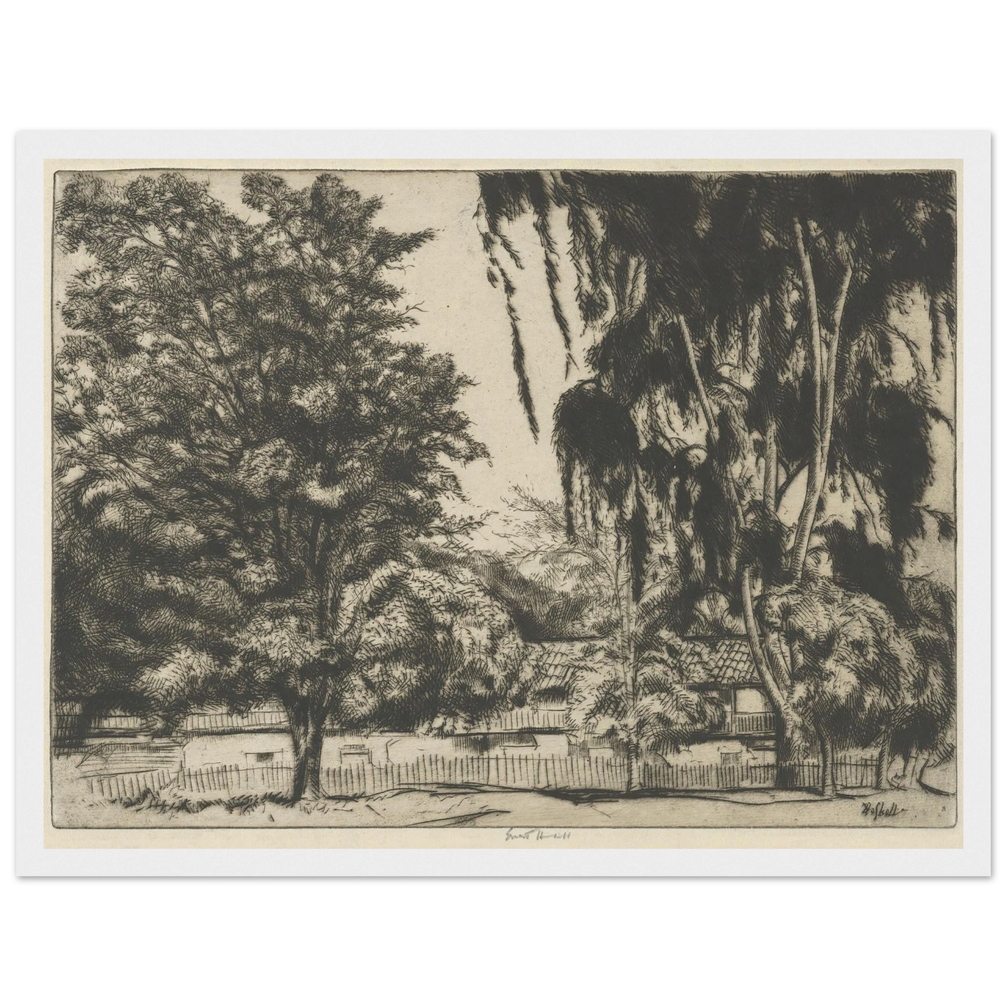 Castro House (1920) Art Print | Ernest Haskell - Framed Poster - 30x40 cm / 12x16″ - Black frame