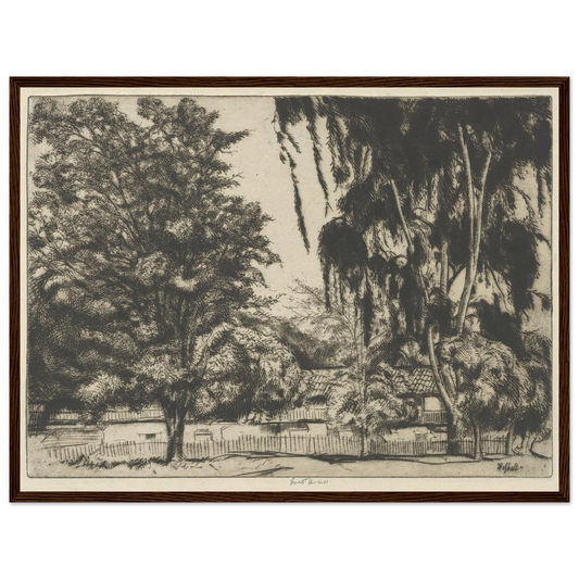 Castro House (1920) Art Print | Ernest Haskell - Framed Poster - 30x40 cm / 12x16″ - Black frame