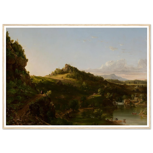 Catskill Scenery (c.1833) Art Print | Thomas Cole - Framed Poster - 30x40 cm / 12x16″ - Black frame