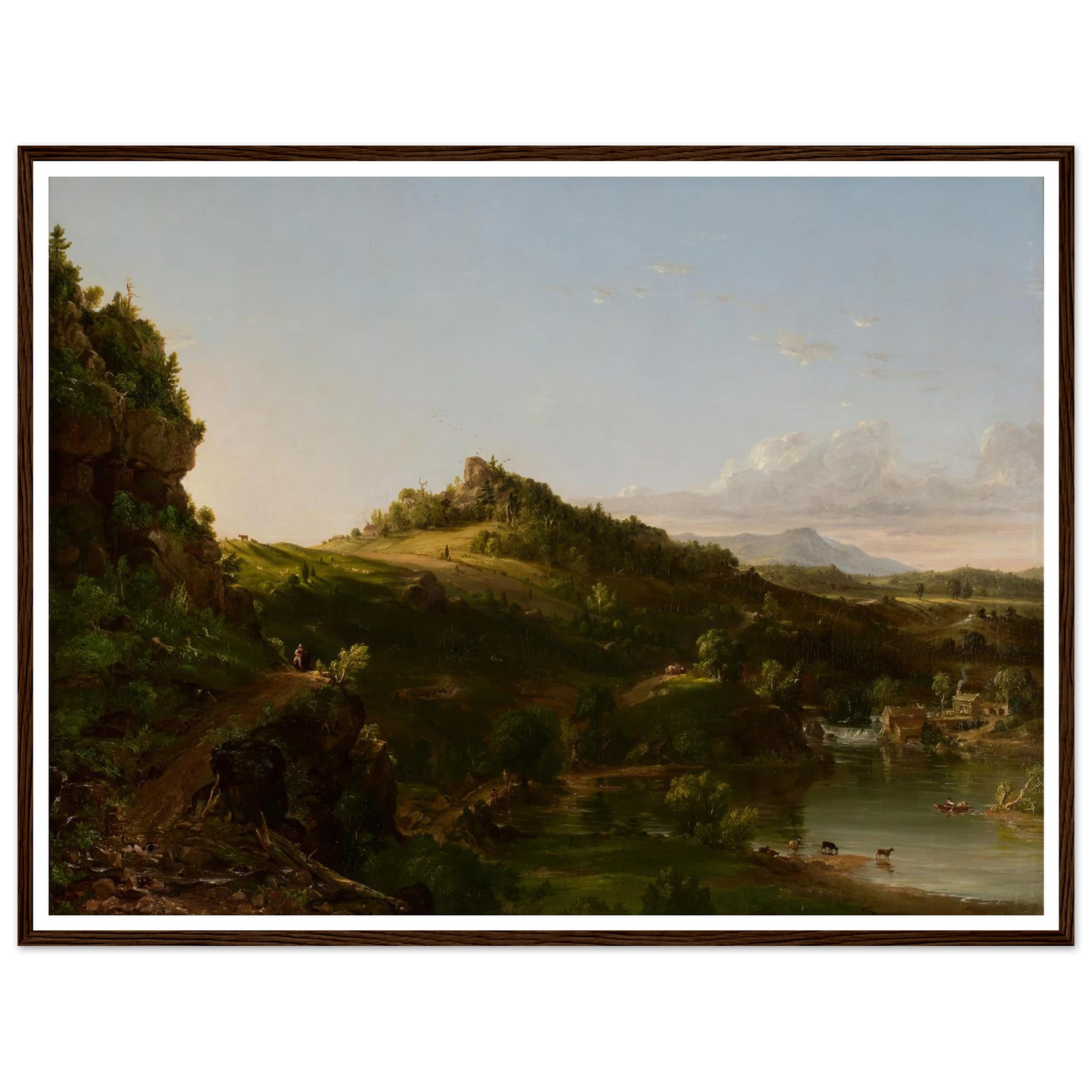 Catskill Scenery (c.1833) Art Print | Thomas Cole - Framed Poster - 30x40 cm / 12x16″ - Black frame