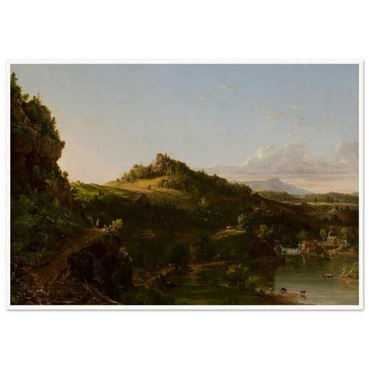 Catskill Scenery (c.1833) Art Print | Thomas Cole - Framed Poster - 30x40 cm / 12x16″ - Black frame
