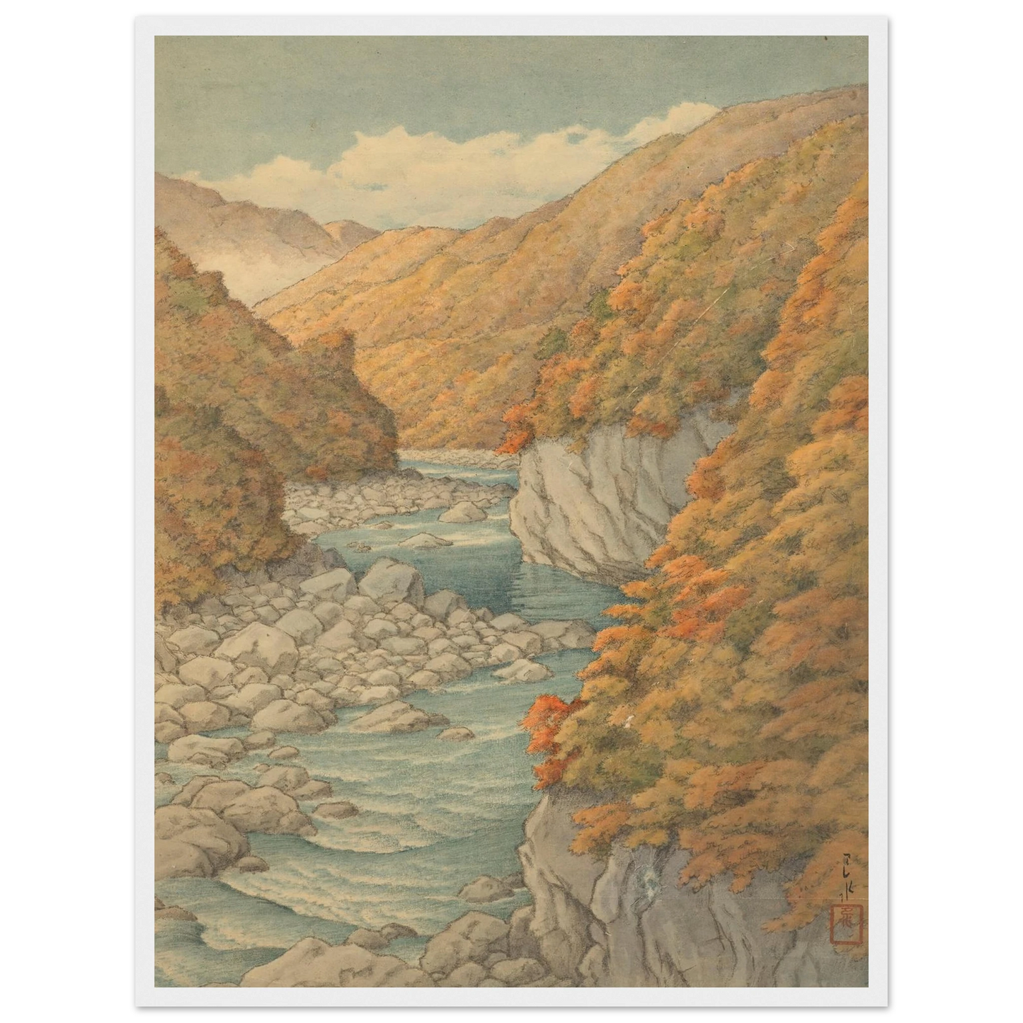 Autumn landscape Art Print | Kawase Hasui-Quipham Collections