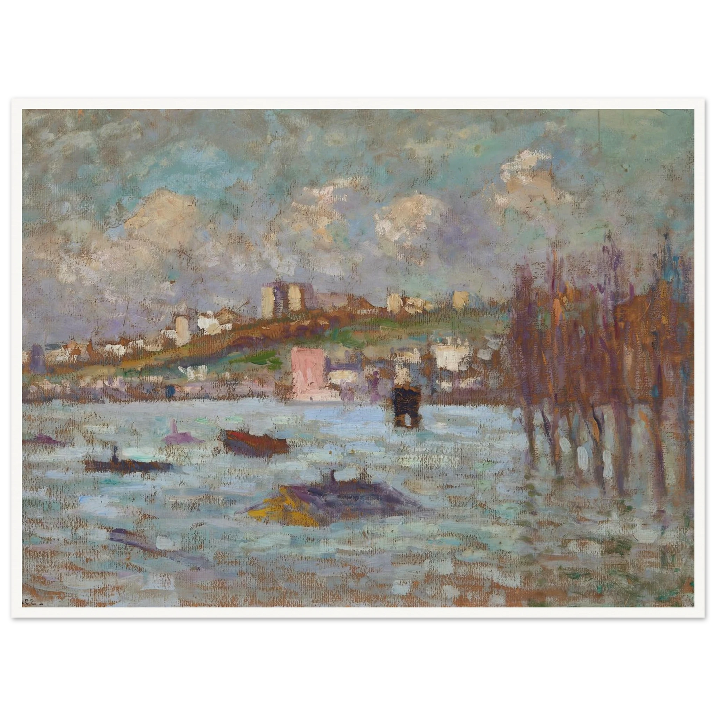 Les inondations (1910) Art Print | Maximilien Luce-Quipham Collections