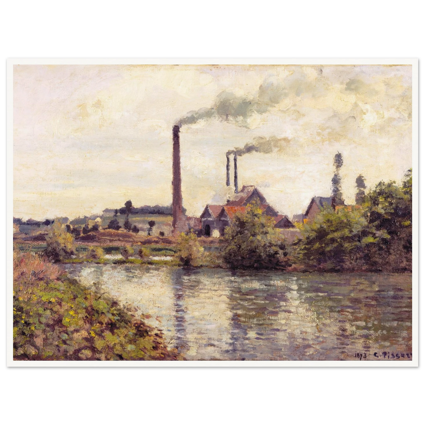 The Factory at Pontoise Art Print | Camille Pissarro-Quipham Collections