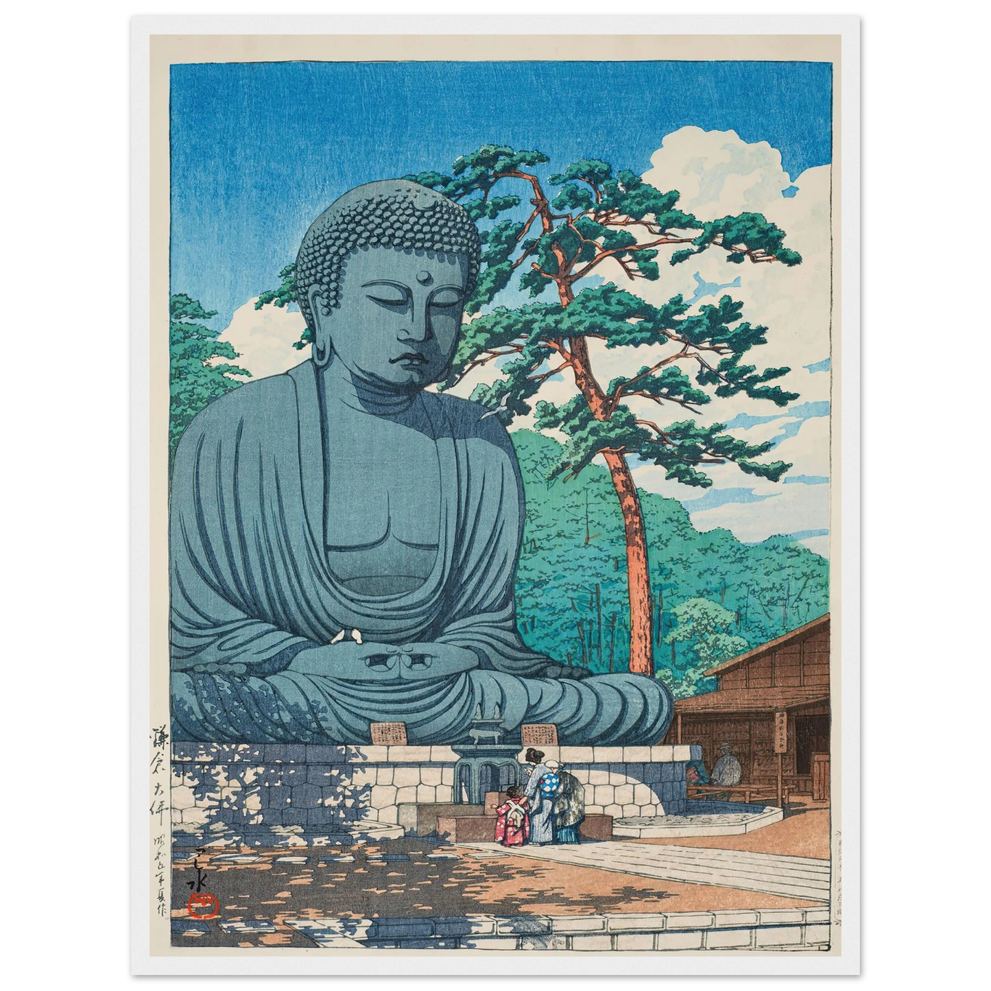 Kamakura daibutsu (The Great Buddha at Kamamura) (1930) Art Print | Kawase Hasui-Quipham Collections