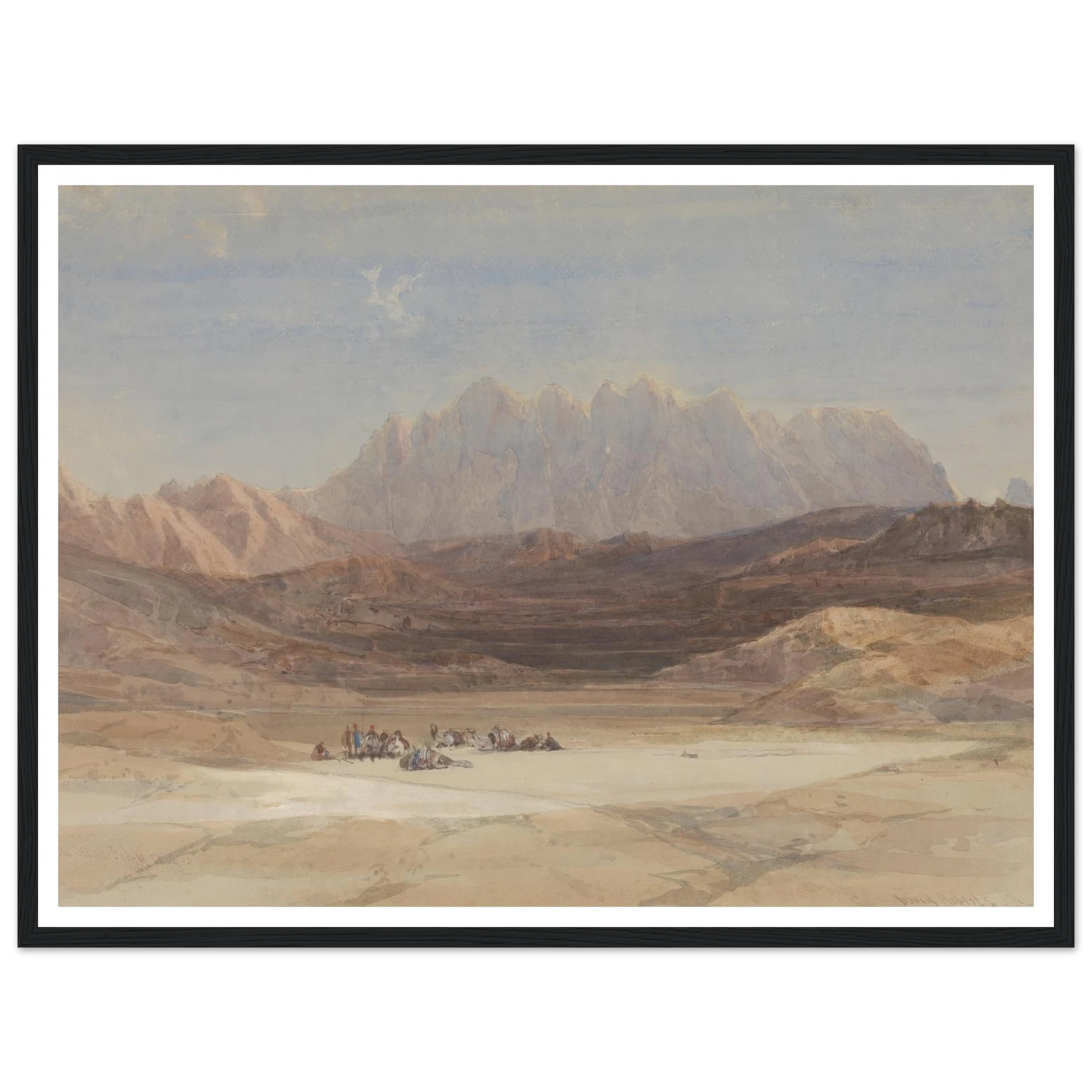 The Plain of El Raheh, Mount Sinai (1839) Art Print | David Roberts-Quipham Collections