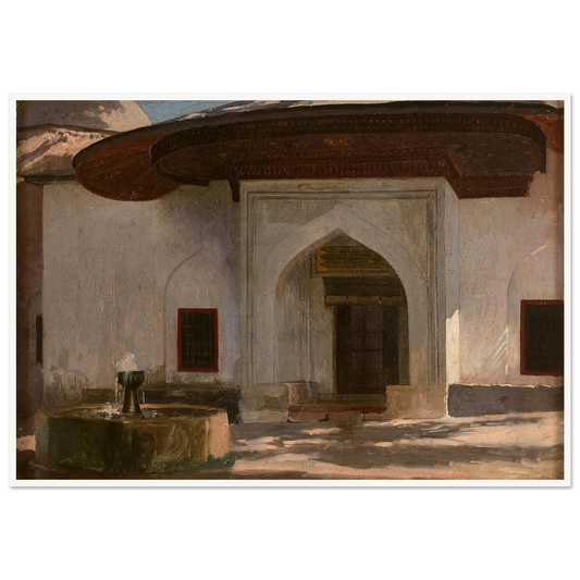 Fontaine à l’entrée d’un monument, probablement en Egypte Art Print | Jean Leon Gerome-Quipham Collections