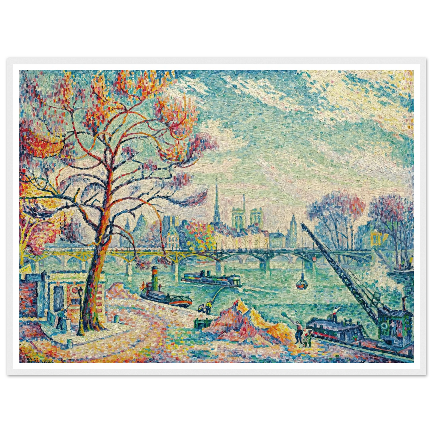 Pont Des Arts (Paris) (1925) Art Print | Paul Signac-Quipham Collections