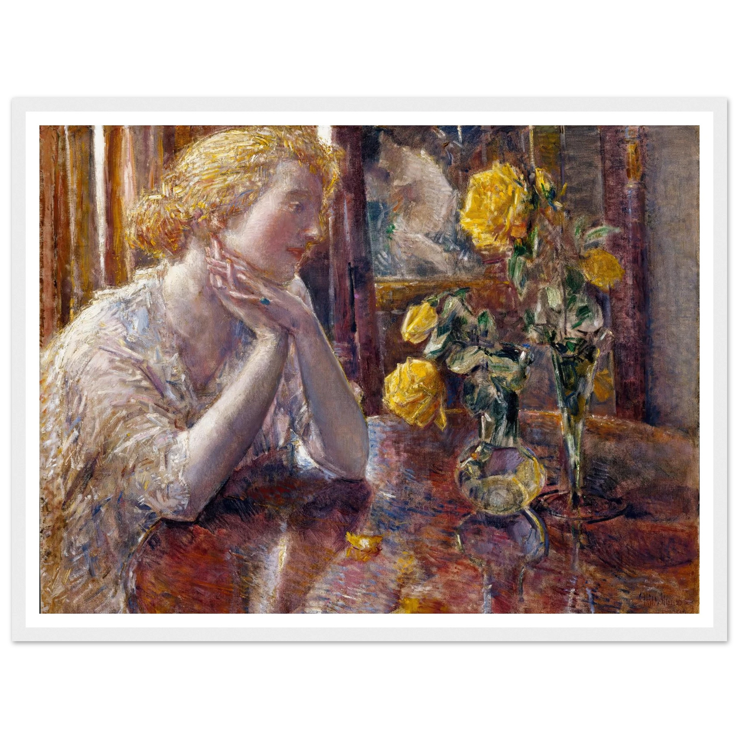 Maréchal Niel Roses (1919) Art Print | Childe Hassam-Quipham Collections