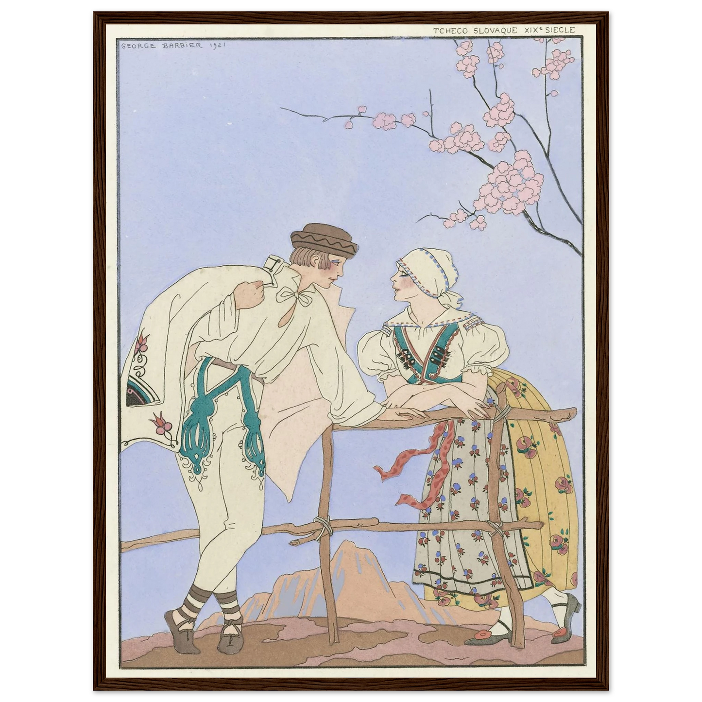 Gentils Propos (1921) Art Print | George Barbier-Quipham Collections